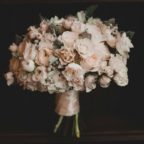 Flora Nova Design Seattle - Luxurious Winter Wedding at the Edgewater Hotel. White and Grey Bouquet