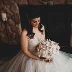 Flora Nova Design Seattle - Luxurious Winter Wedding at the Edgewater Hotel. White and Grey Bouquet